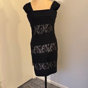 Intermissions Black Lace Panel Dress